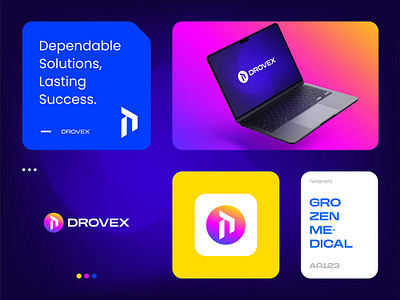 Financail Logo Of Drovex , Invetment Logo , Brand Identity dashboard finance finance dashboard finance website financial fintech fintech app growth investment landing page mark money startup ui web design website