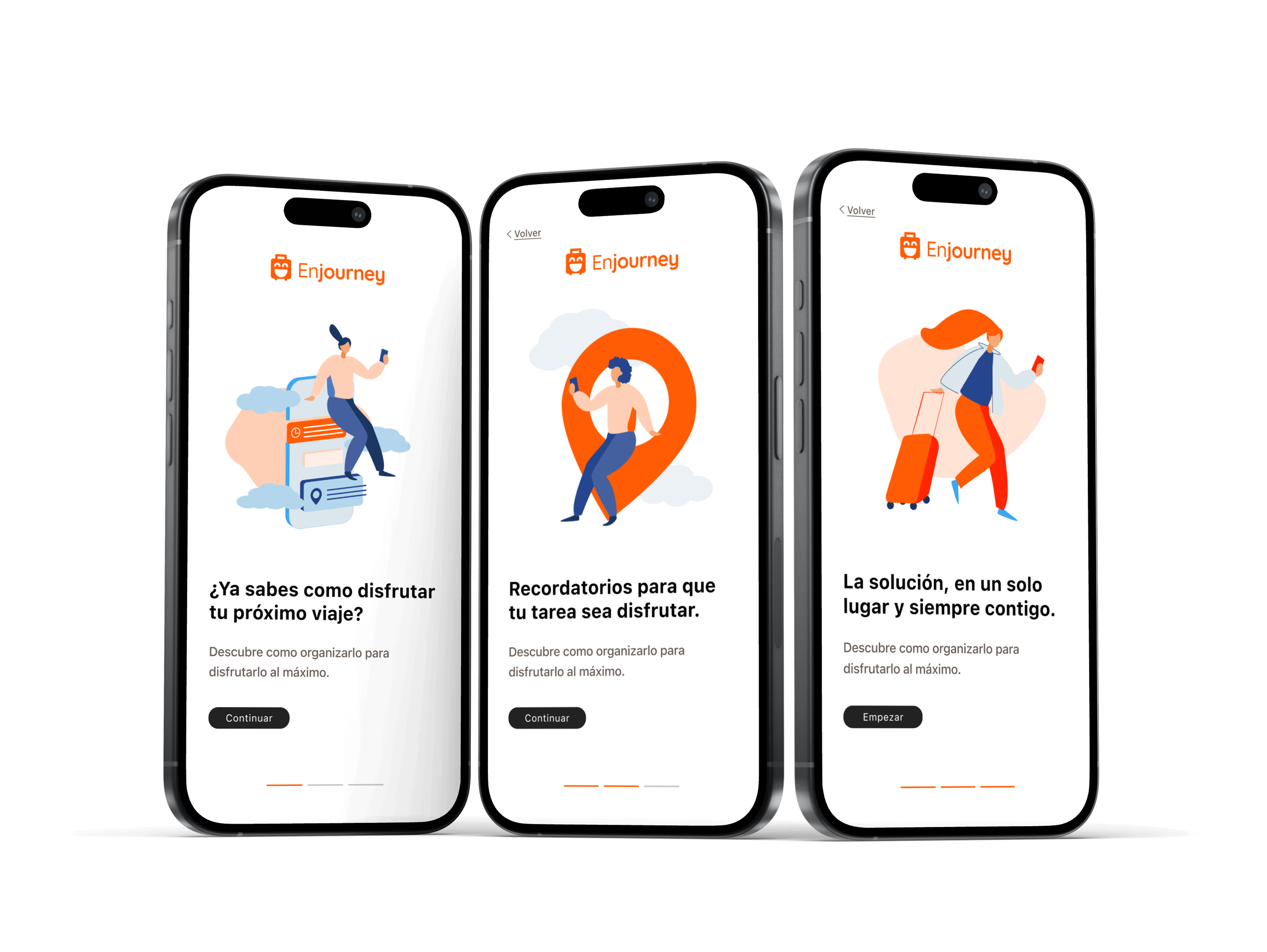 Travel App - Enjourney brand illustration minimal ui