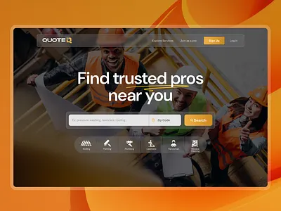 Directory Website 🛠️🚧 - Hero Design construction directory figma hero homepage landscape lawncare roofing ui ux windowcleaning