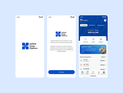 UCP Mobile App Shot : africatech cooperative financialinclusion fintech saas socialimpact ui uidesign uxdesign