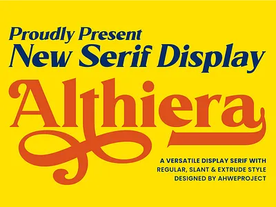 Althiera - New Serif Display Font strong serif