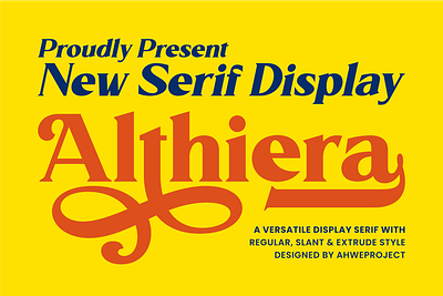 Althiera - New Serif Display Font strong serif