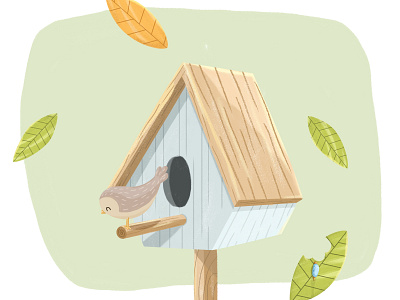Bird House Illustration bird house illustration photoshop