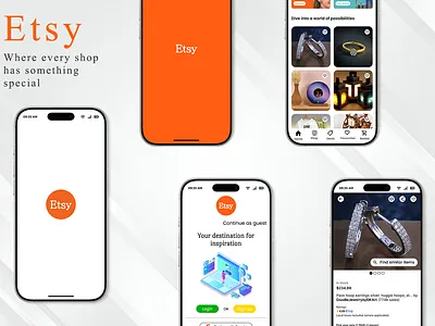 Etsy Mobile app UIUX Designs app design application design e commerce etsy etsy shop figma mobile app mockup ui design uiux ux design