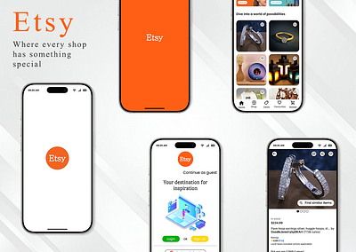 Etsy Mobile app UIUX Designs app design application design e commerce etsy etsy shop figma mobile app mockup ui design uiux ux design