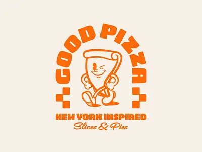 Good Pizza Logo Design badge brand designer brand identity branding character graphic design illustrated logo illustration logo logo design logo designer mascot mascot logo pizza pizza brand pizza logo retro retro logo t shirt tshirt