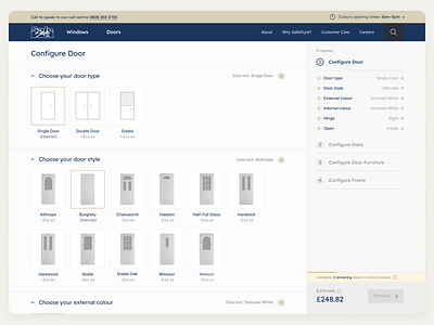 SafeStyle - Door Configuration Wizard configuration door ui web wizard