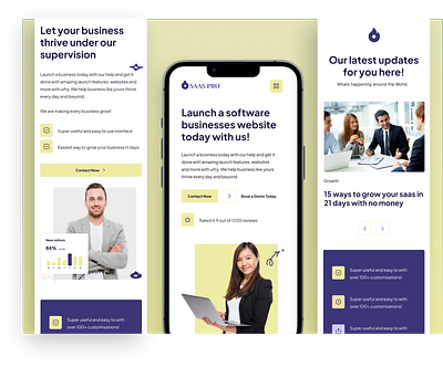 SAAS PRO - Landing Page [Responsive] 3d animation branding design designidea graphic design illustration landing page logo mobile app design motion graphics rakibuixd reaserch saas trend ui ui kit uiux ux vector