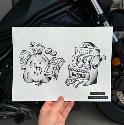 Money Bags Tattoo Flash american traditional bold will hold bright and bold hand painted hand painted flash handdrawn tattoo flash