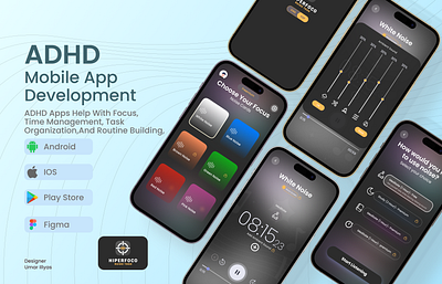 ADHD Mobile App Design app designs figma ui ux