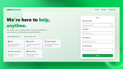 Contact Page UI - Day 28 of Daily UI contact and support ui contact page contact page ui contact support page contact ui design graphic design landing page page ui saas contact ui support page ui ui design ui ux web design