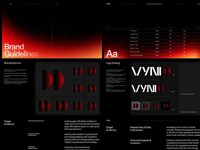 Brand Guidelines - VYNI Analytic analyticsdesign brand brand gudelines brandidentity branding datadrivendesign digitalbranding innovativedesign logo startupbranding tech branding visualidentity