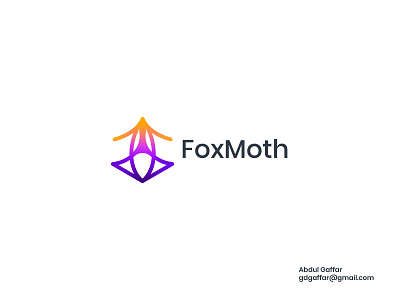 Fox Moth Logo Design branding butterfly creative logo crypto cryptocurrency fox moth hawkmoth icon logo logo design moth startup