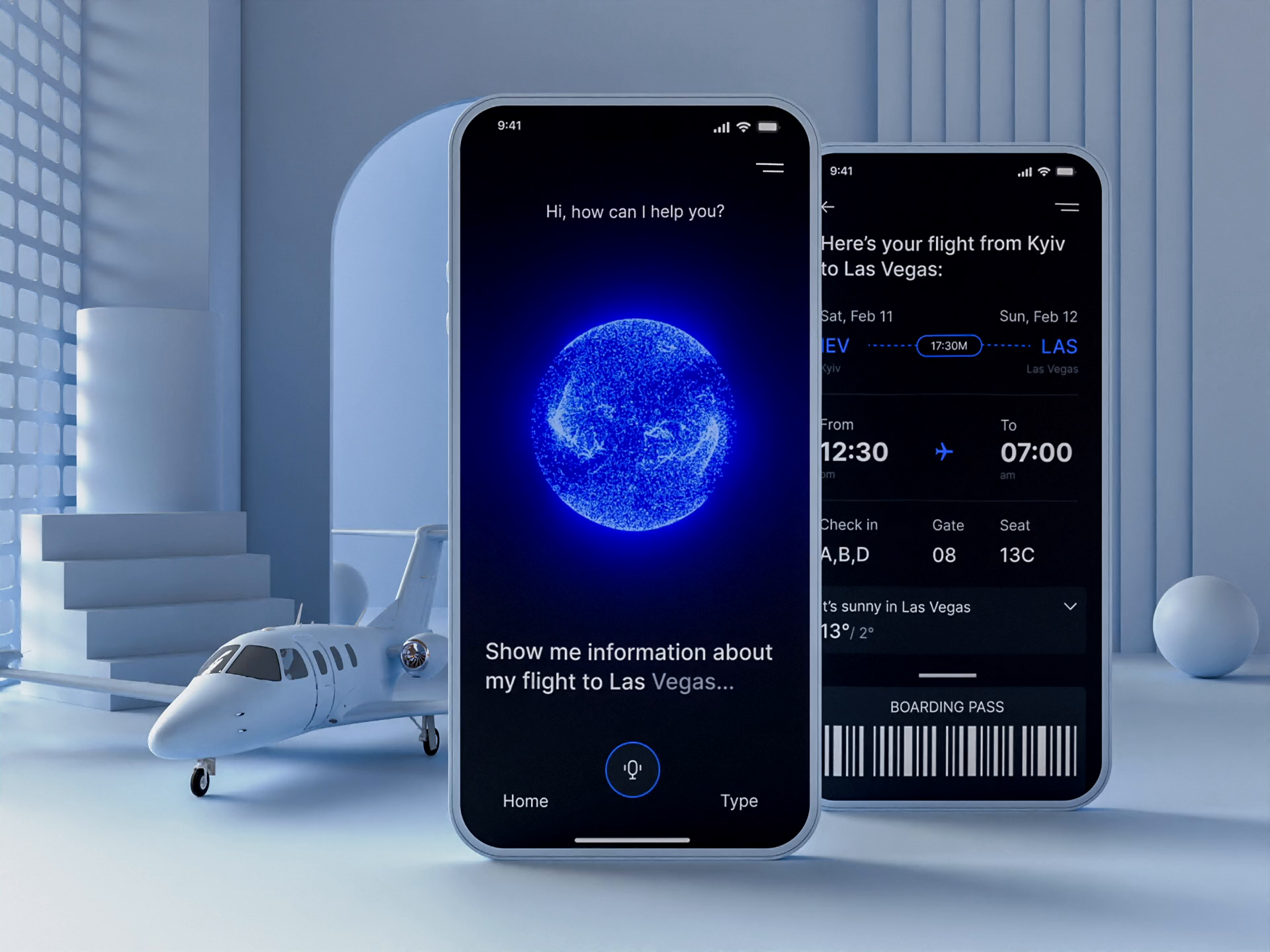 AI Flight Booking Interface