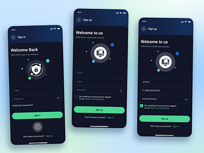 Registration & Login Flow appconcept authenticationui cleanui loginui mobileappdesign mobileux modernui onboardingui signupflow uxdesign