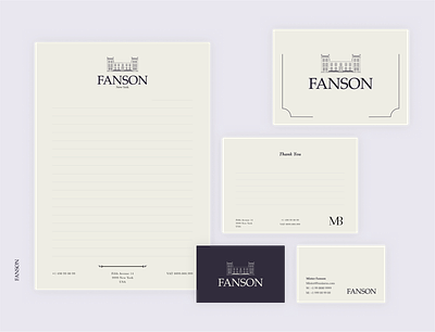 Fanson Branding Print branding business business cards business paper card envelope graphic design letter letter paper paper design print print design thank you letter