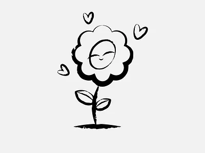 Happy flower branding design digital 2d digitalartist illustration logo ui vector vector art vector artwork