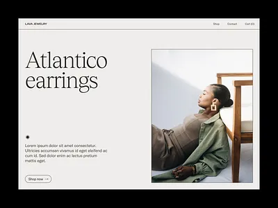Jewelry Ecommerce - Layout Exploration concept design ecommerce jewelry layout photography shop typography ui uiux web webdesign