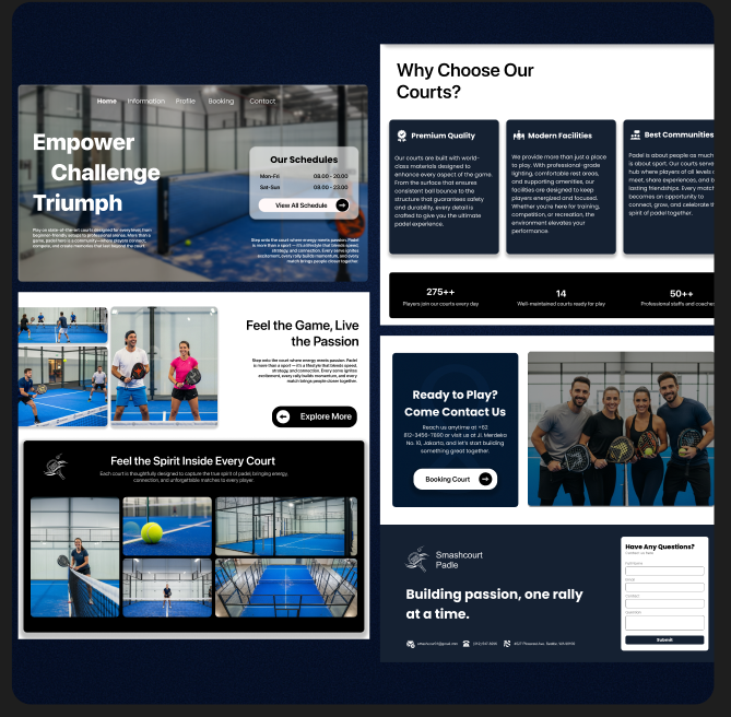 Smashcourt - Padel Website court padel padle player racket simple smash smashcourt sport website
