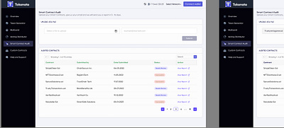 (WIP) Tokenate - web3 dApp for smart contract creation and audit bitcoin crypto crypto dashboards dashboard design figma finance financial services fintech illustration multisend ui