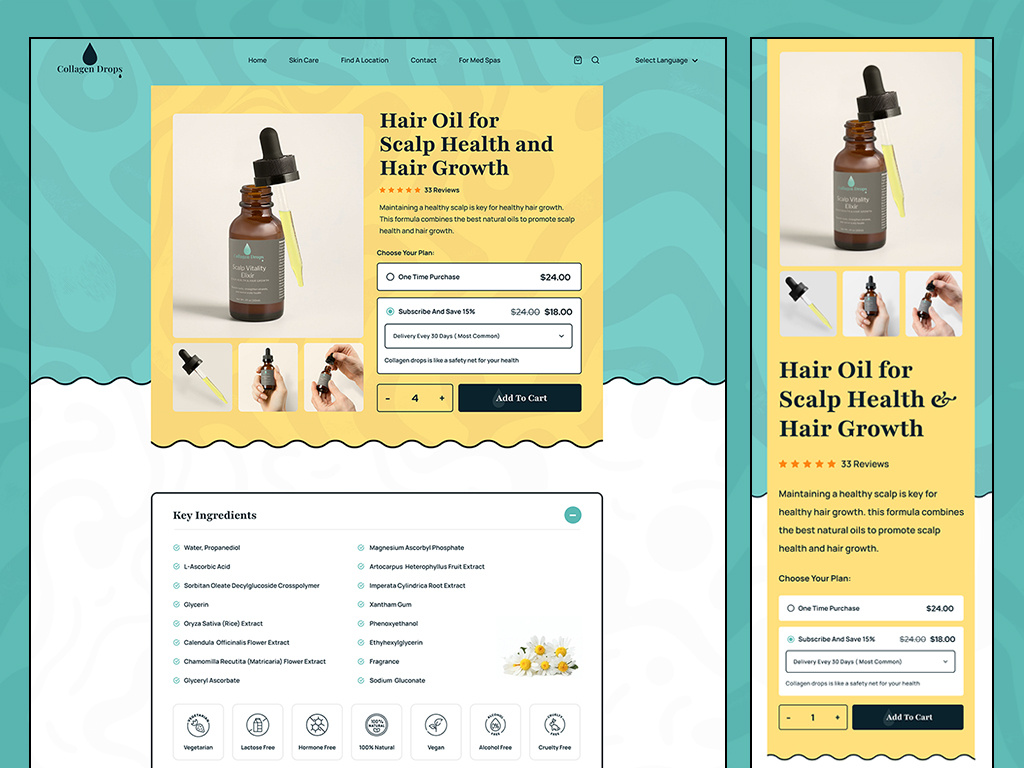 Example of Ecommerce Landing Page Design