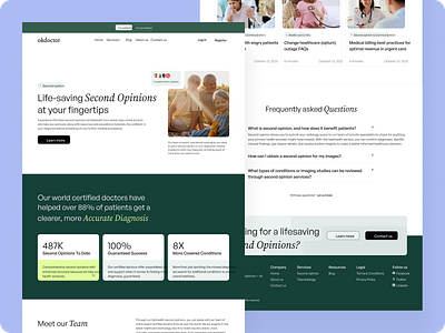 Telehealth Website ai cleantypographydesign design doctorpatientux healthcarelandingpage healthcarestatsui healthtechplatform medicaltrustui minimalhealthtech secondopinionux telehealthwebdesign ui user experience ux uxui wellnesswebapp