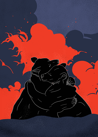 Fire in nature editorial design endangared species illustration magazine nature illustration wild life