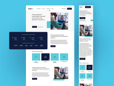 Flex-IT - Website UI design - Homepage Concept UX UI Web art direction concepts design marketing website mobile ui ux