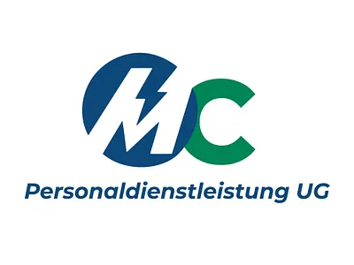 MC modern word logo contemporary branding