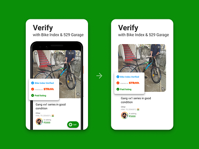 Sprocket Android Screenshot Experiment: Less Verification UI 529 garage aso badge bicicleta bicycle bike bike index cycle dog experiment garage index paid serial serial number simplify sprocket strava verification verify