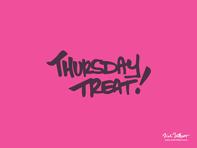 Thursday Treat branding design hand drawn identity logo logo design pink script vector
