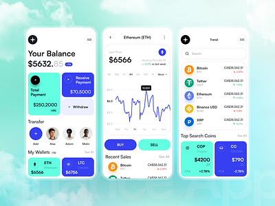 Finance App UI app app design app ui application awe crypto crypto app finance finance application ios mobile app money transfer uiux