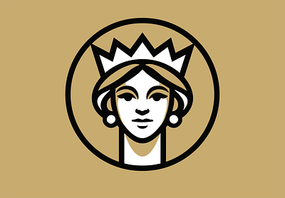 LOGO - QUEEN branding design girl graphic design icon identity illustration king logo marks queen symbol ui woman women