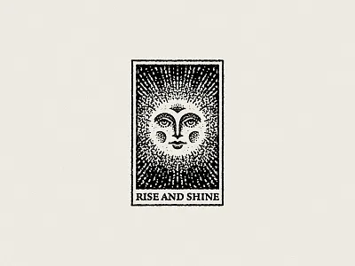 Rise And Shine design illustration merch rise and shine sun tattoo