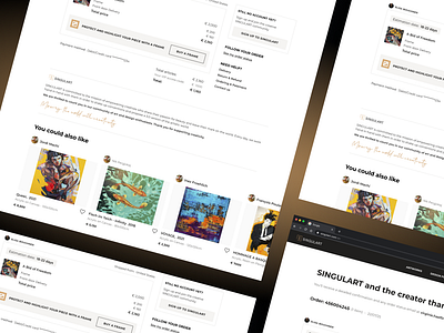 Confirmation page - Ecommerce checkout confirmation page design ecommerce gold interfaces payment product design purchase ui user experience ux uxui
