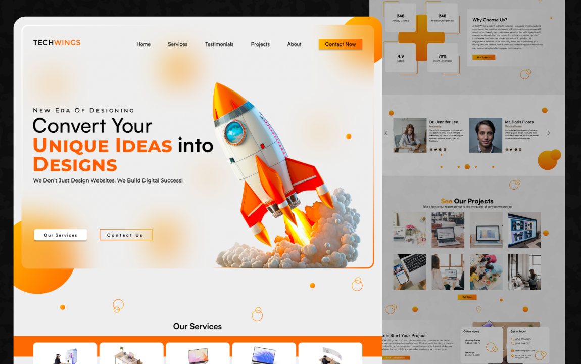 Example of Highly Converting Landing Page Design