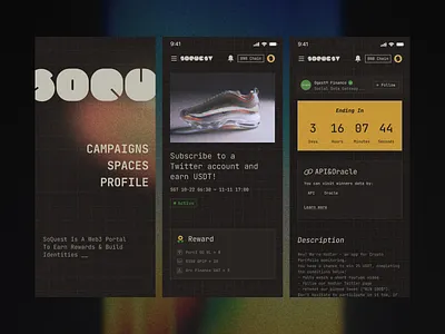 SoQuest Web Design - Mobile 553dr branding interaction design noise pixel port3 ui web design