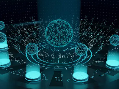 3D Futuristic Background for a Wipro Training Video 3d 3d animation 3d retro blender blender3d cyberpunk cycles futuristic neon retro