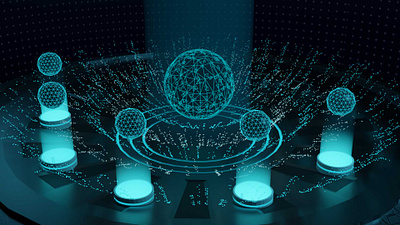 3D Futuristic Background for a Wipro Training Video 3d 3d animation 3d retro blender blender3d cyberpunk cycles futuristic neon retro