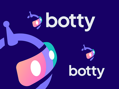 Character Design: botty identity 3d ai branding bright character design colorful crypto futuristic gaming identity logo logos mascot mascot designer robot robotics sleek virtual wordmark