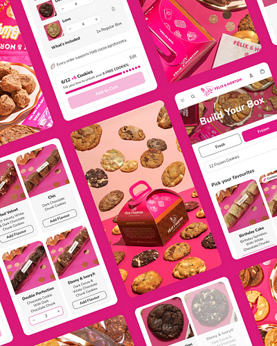 Félix & Norton bundle builder cookie felix and norton montreal pink shopify ui ux web development