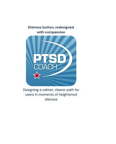 Distress Button - PTSD Coach datanalysis design digitalmentalhealth ptsd ux uxresearch uxui
