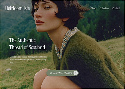 Heirloom Isle ecommerce website animation clothing design ecommerce graphic design ui web design