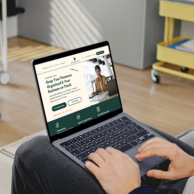 Accounting & Bookkeeping Services Page Mockup branding design graphic design ui web design website website design