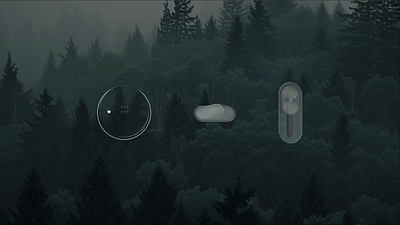 Liquid Glass UI Buttons & Switches ｜ Nature Meets Glass button figma interactive prototype interface liquid glass switch ui