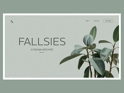 Fallsies- A fauna article website branding design graphic design hero illustration landing page logo typography ui ux web design website website inspo