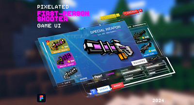 Pixelated FPS - Game UI figma game art game design game ui ui ui design