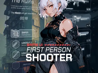 FPS - Game UI figma game art game design game ui ui ui design