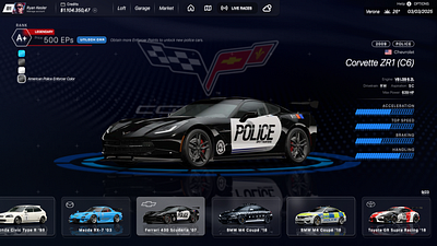 Racing Game UI figma game art game design game ui ui ui design