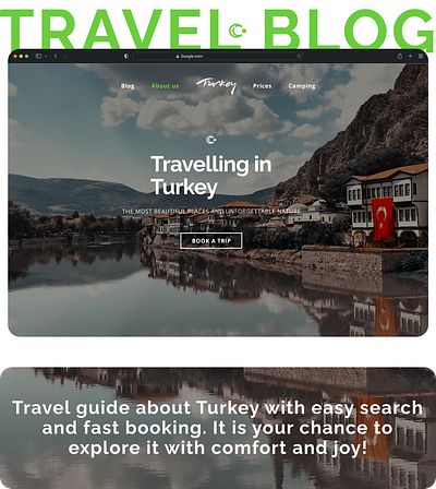 Travel Blog Site design typography ui ux